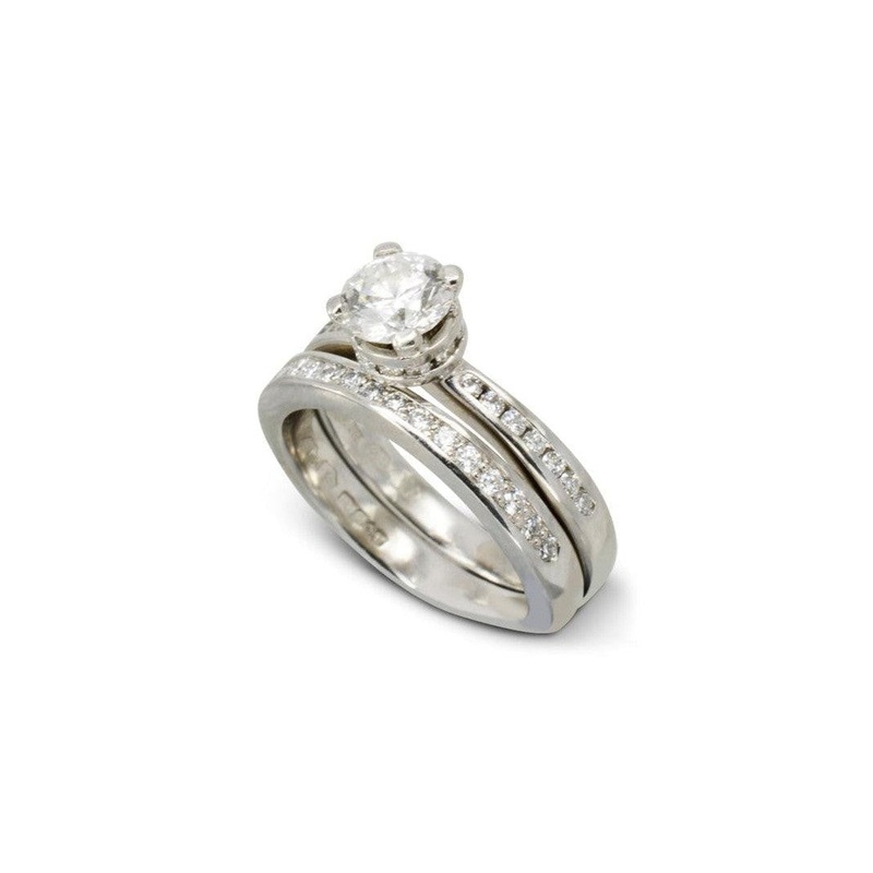 Channel Set Diamond Eternity and Wedding Band