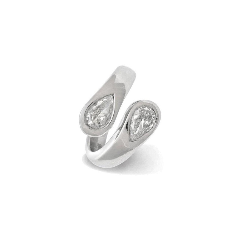 Moi et Toi Diamond Platinum Engagement Ring