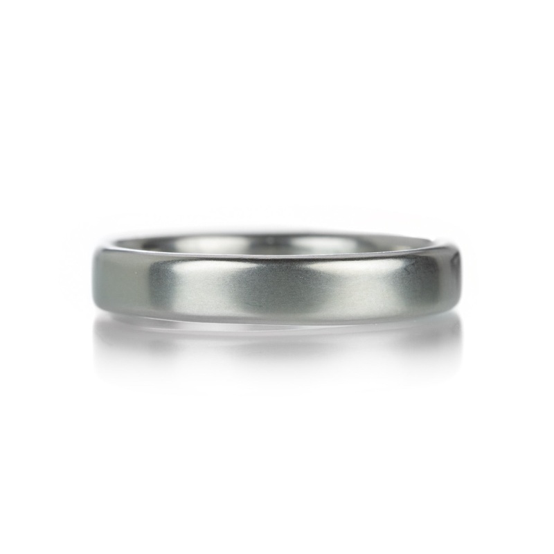 Platinum Rounded Plain Band