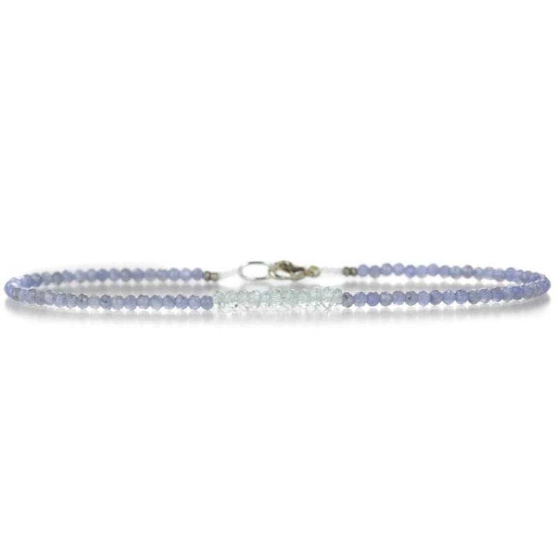 Tanzanite and Aquamarine Beaded Bracelet