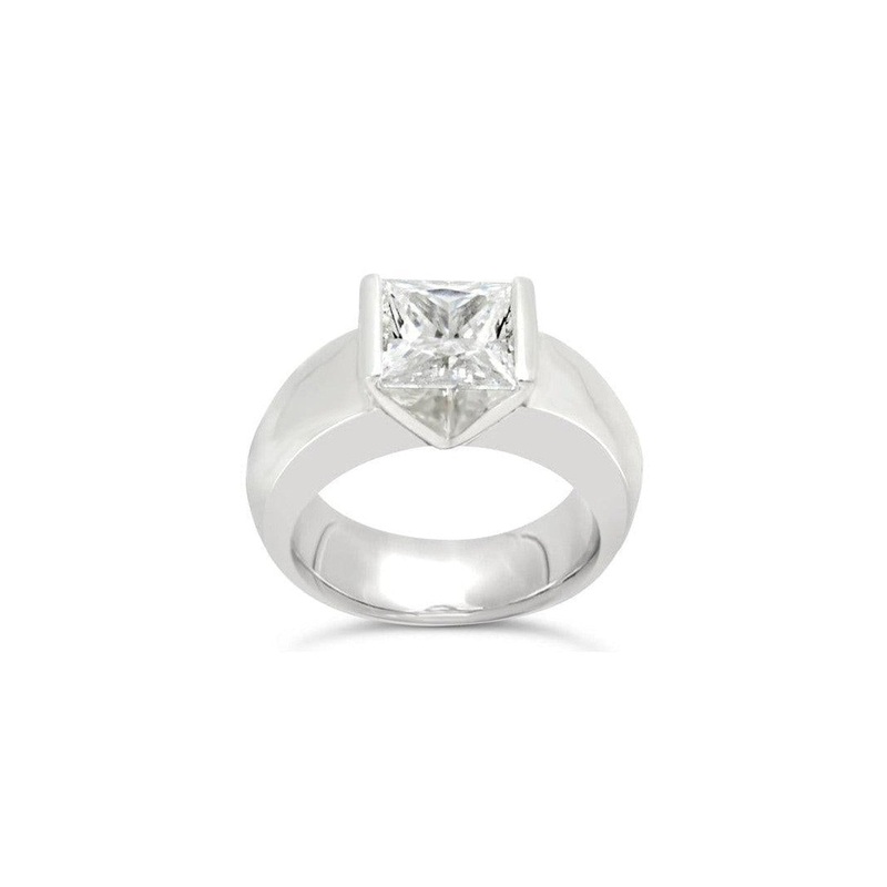 V Set 2ct Princess Cut Diamond & Platinum Ring