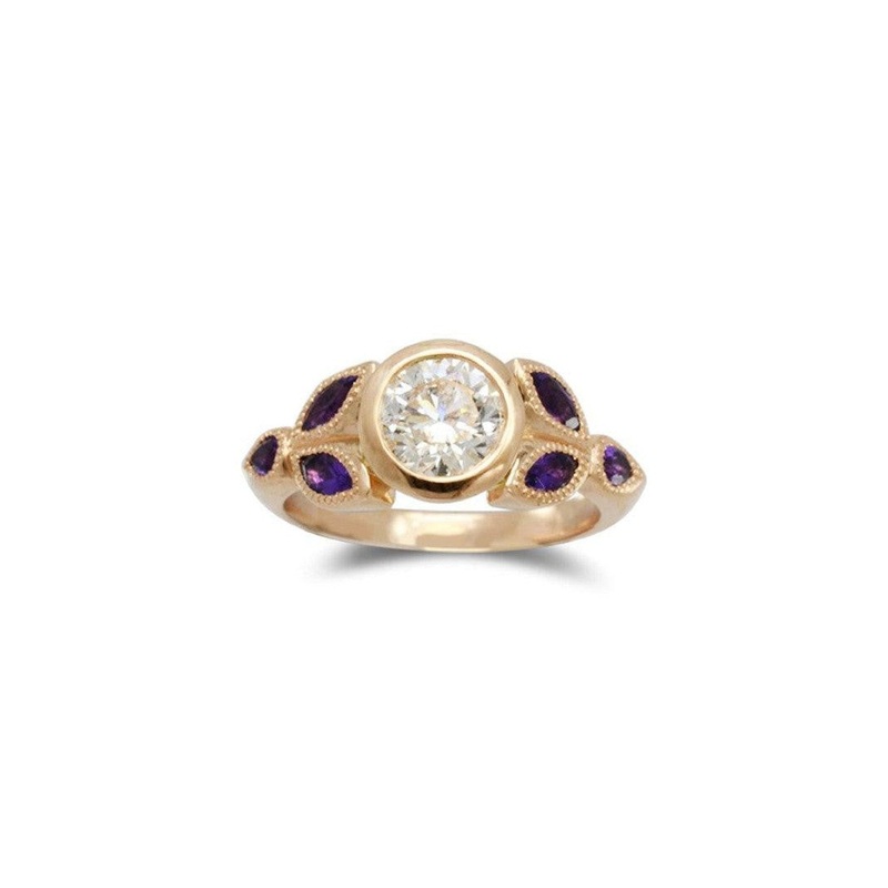 Vintage Amethyst Engagement Ring