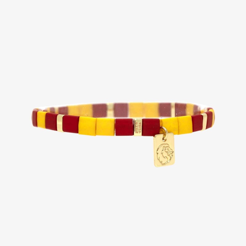 Gryffindor Tile Bead Stretch Bracelet