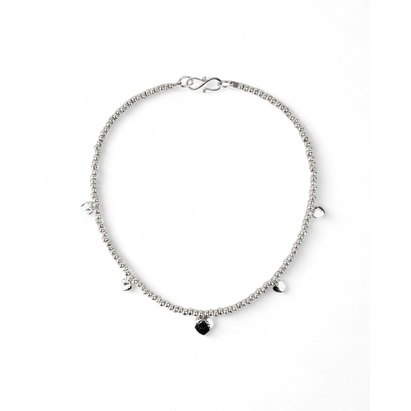 Hammered Heart Charm Necklace