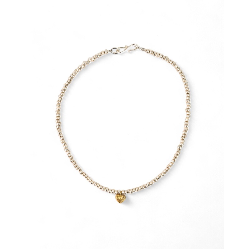 Nugget Yellow Gold Heart Necklace