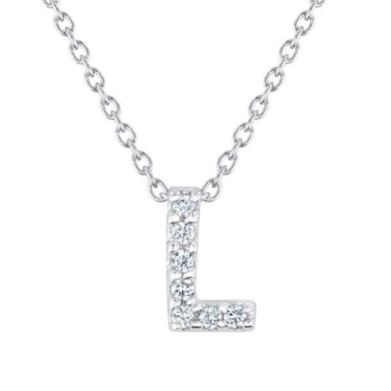 Roberto Coin 18K Diamond Love Letter “L” Necklace