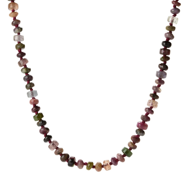 Beaded Multicolored Tourmaline Necklace