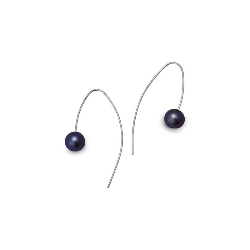 Black Pearl Drop Earrings
