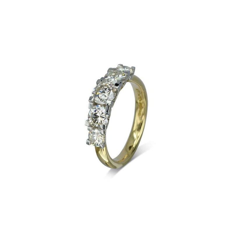 Claw Set Five Diamond Eternity Ring