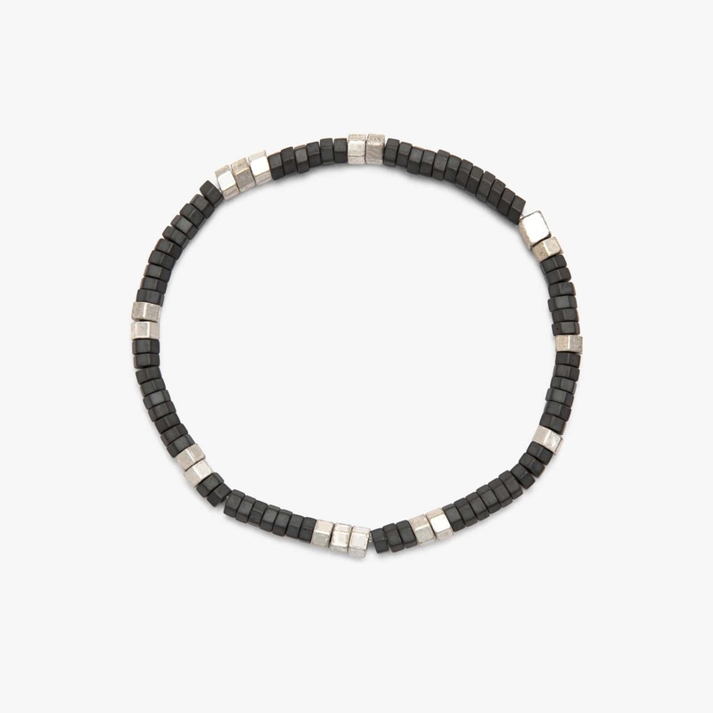 Men’s Faceted Pyrite Stretch Bracelet