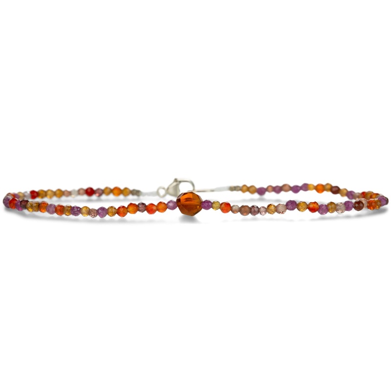 Multi Stone and Hessonite Garnet Bracelet