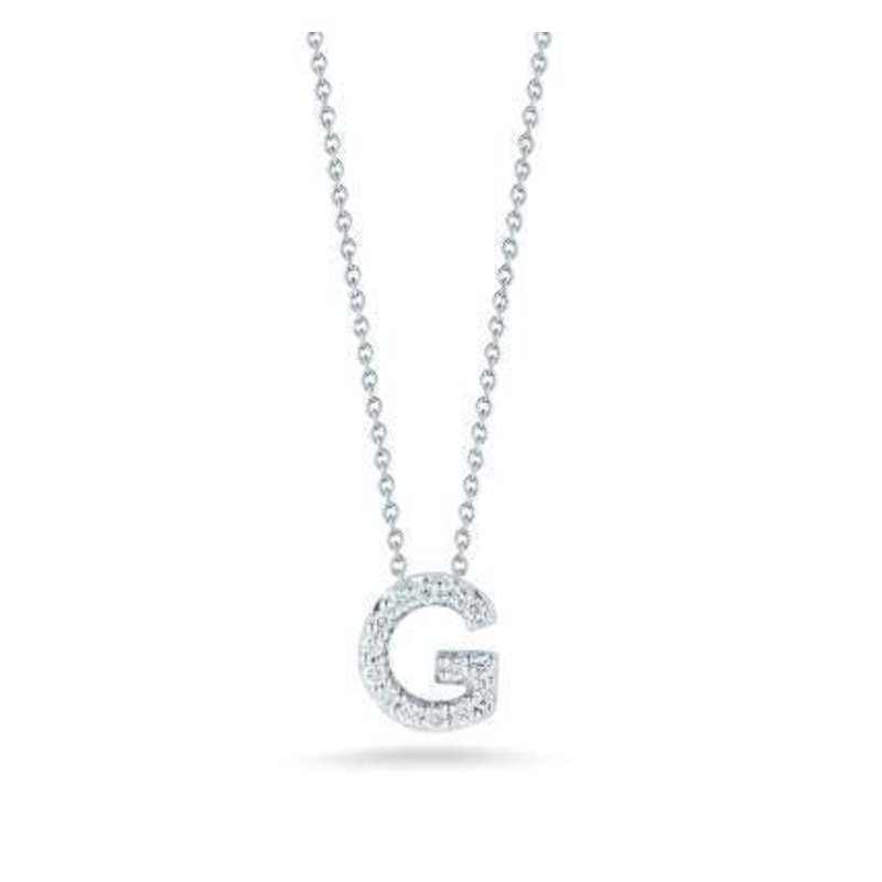 Roberto Coin Tiny Treasures Love Letter “G” Necklace