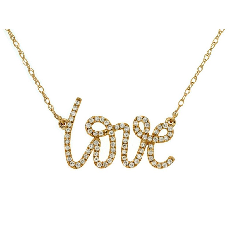 14K DIAMOND LOVE NECKLACE
