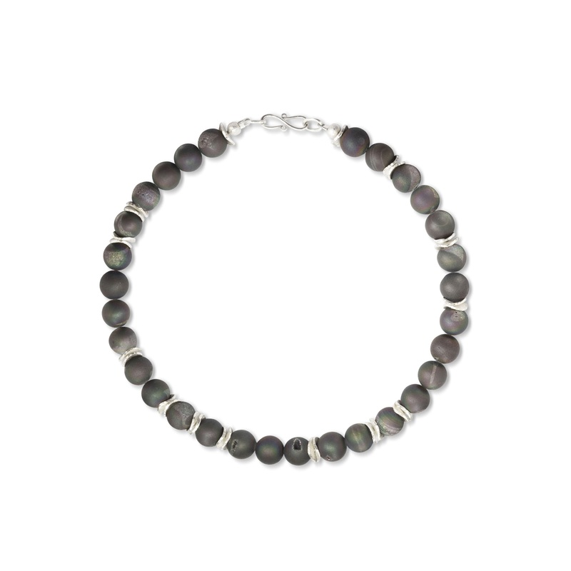 Black Onyx Druzy Necklace