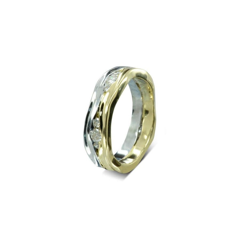 Trap Two Colour Gold Diamond Eternity Ring (6mm)