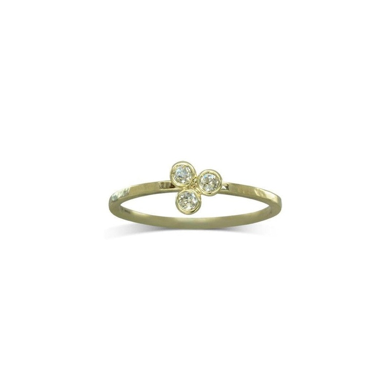 Trefoil 9ct Gold Diamond Ring