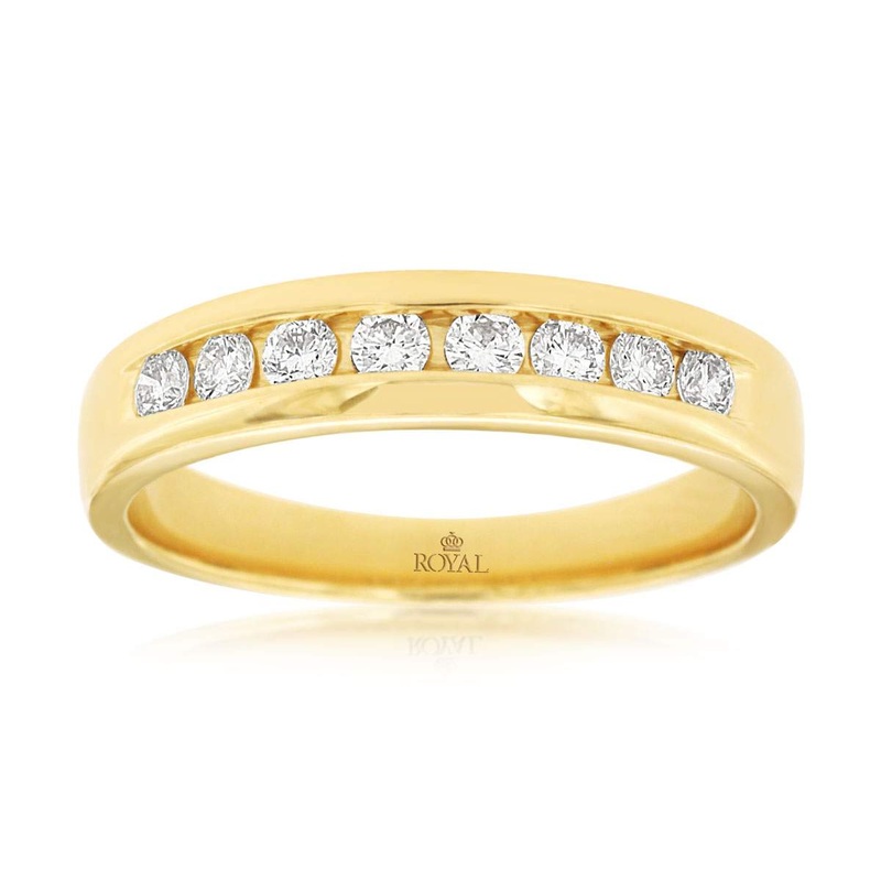14K CHANNEL DIAMOND BAND
