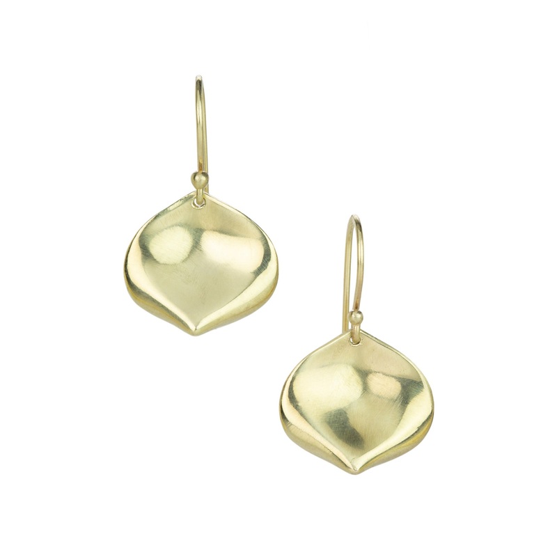 14k Small Rose Petal Drop Earrings