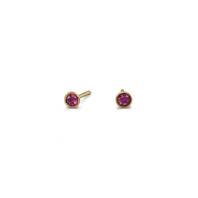 18ct Yellow Gold and Ruby Stud Earrings
