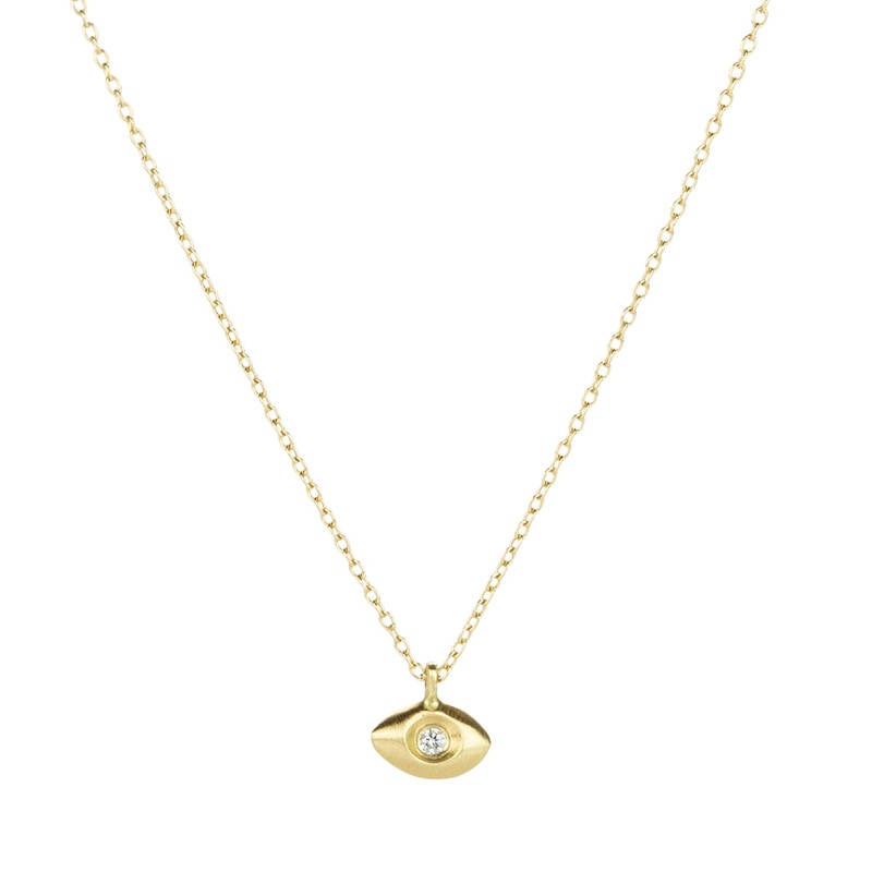 18k Micro Eye Necklace