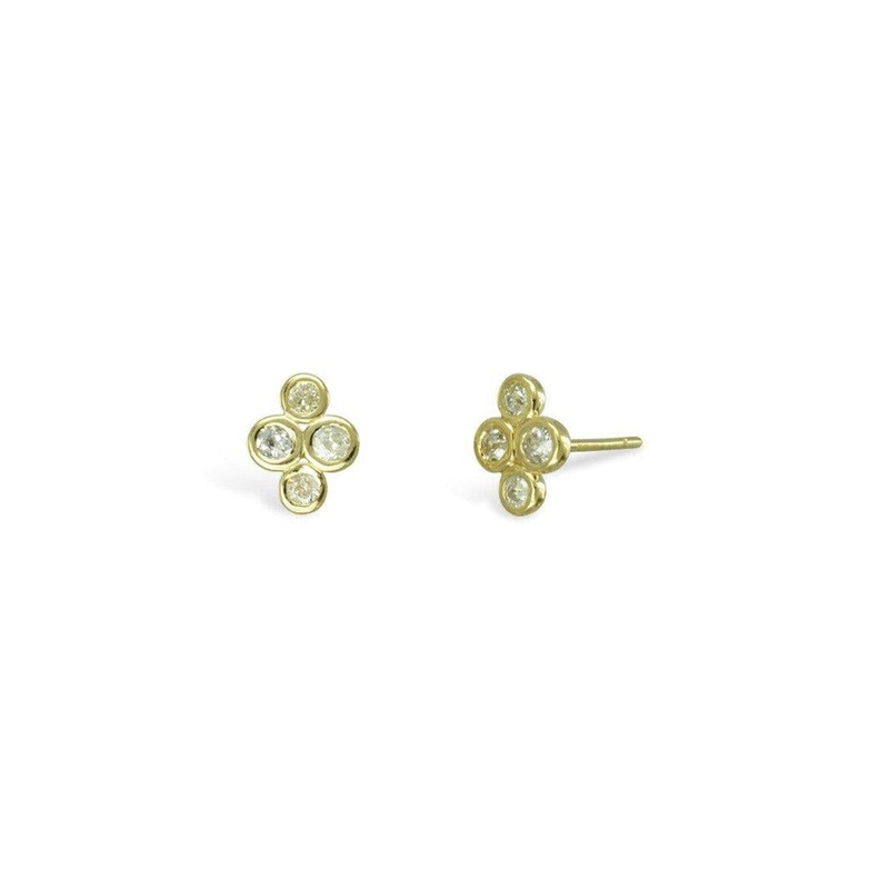 9ct Gold and Diamond Stud Earrings (Small)