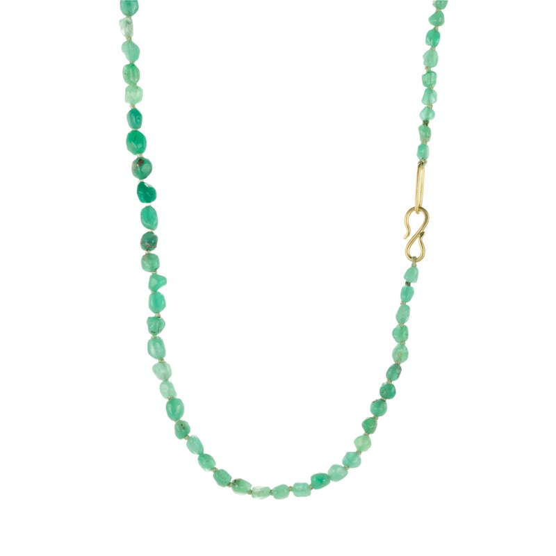 Colombian Emerald Pebble Necklace
