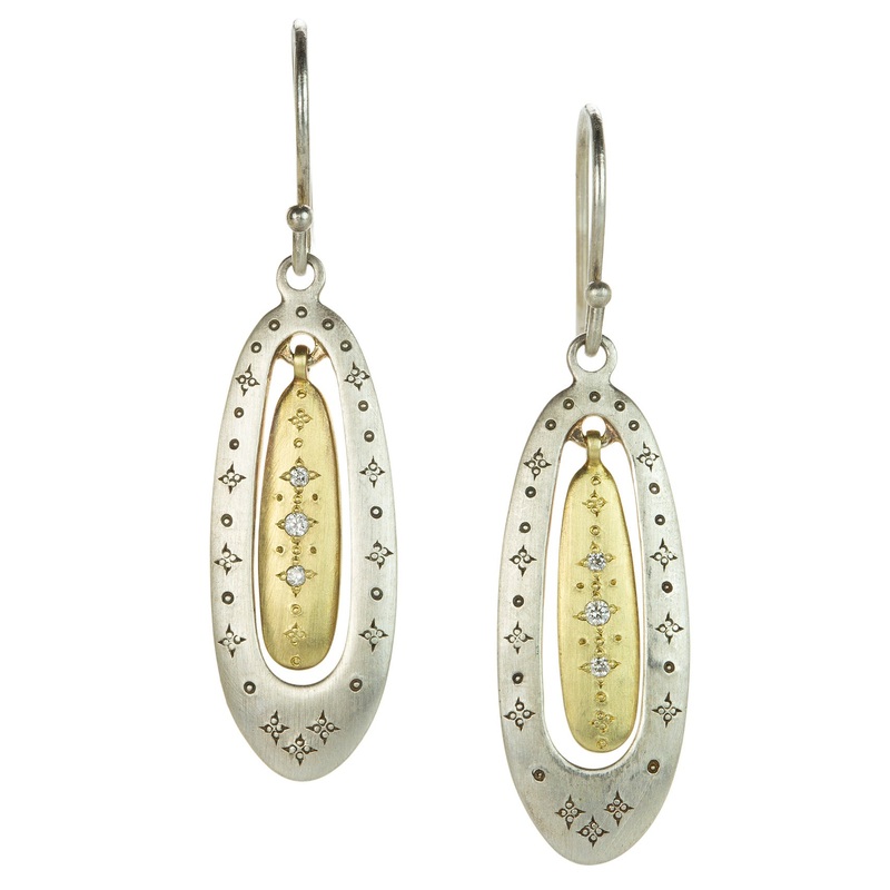 Diamond Shooting Star Drop Earrings