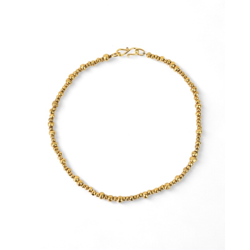 Random Nugget Yellow Gold Necklace