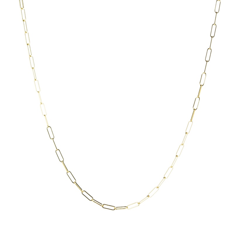 14k Medium Paper Clip Chain