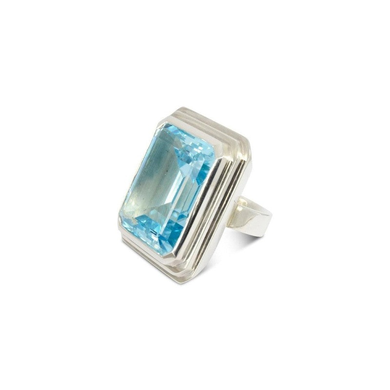Blue Topaz Cocktail Ring