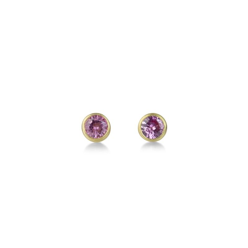 Pink Sapphire Teeny Studs