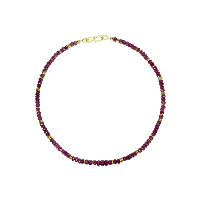 Ruby and Yellow Gold Necklace
