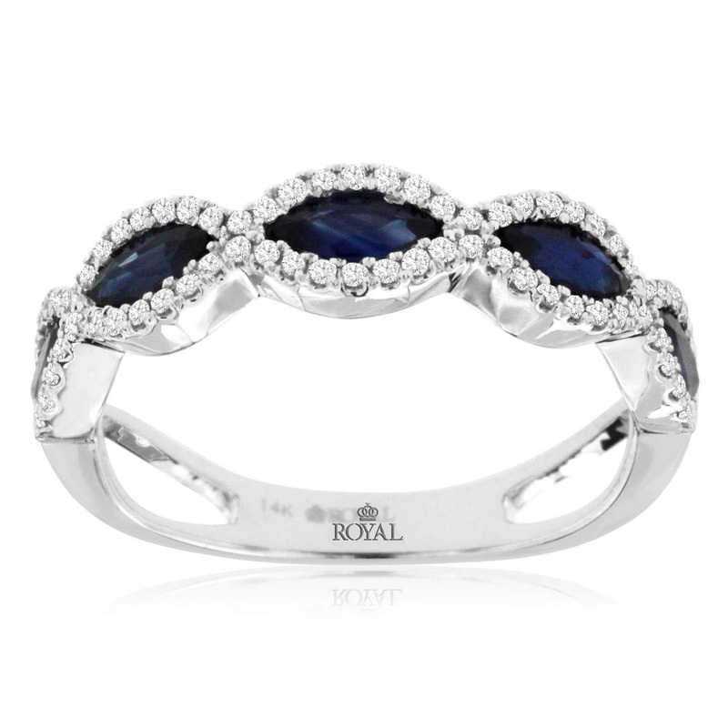 14K Sapphire Diamond Ring
