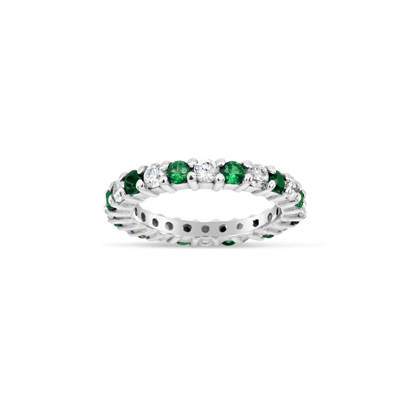 Claw Set Gemstone Full Eternity Ring