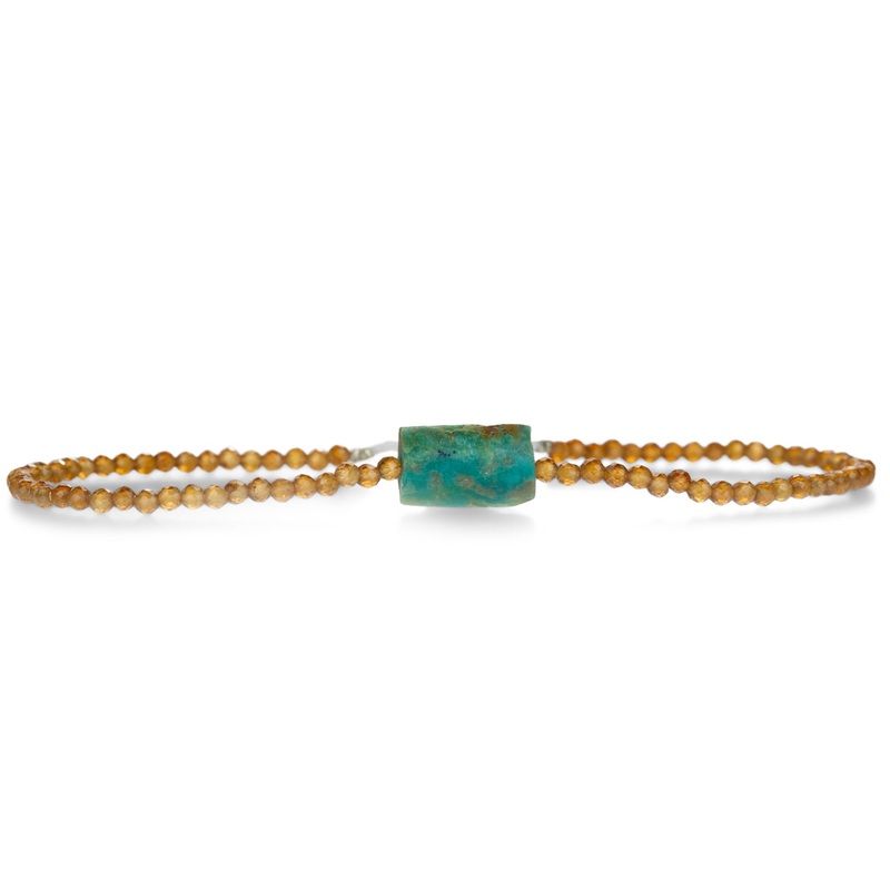 Hessonite & Turquoise Bracelet