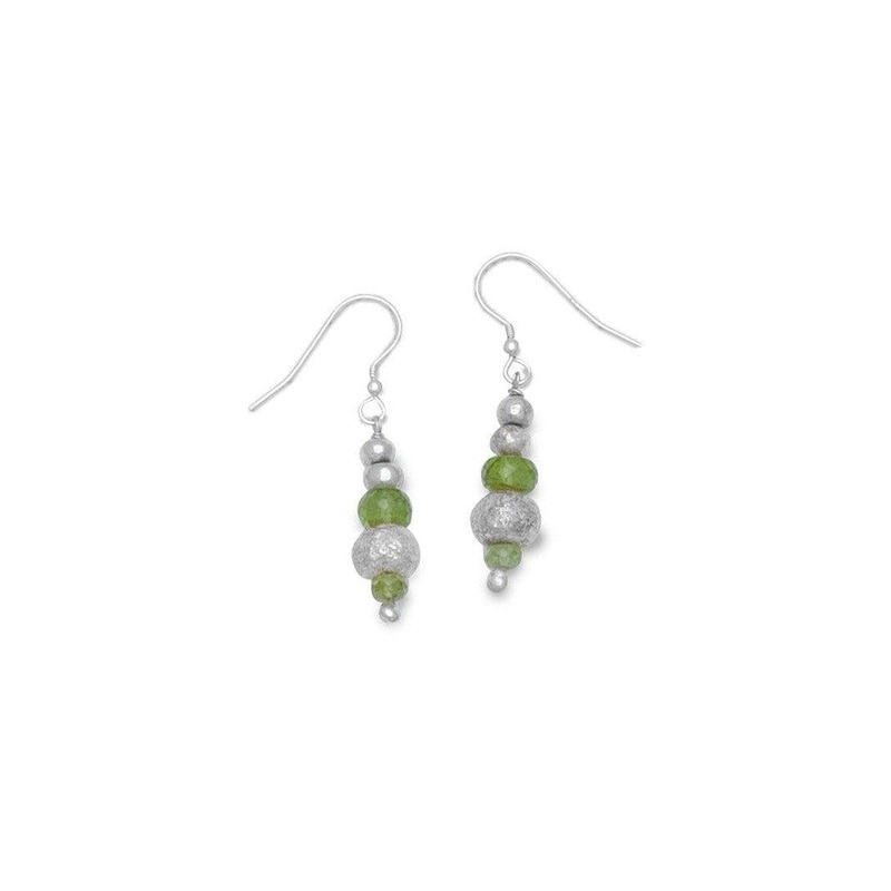 Nugget Faceted Birthstone Dangly Earrings