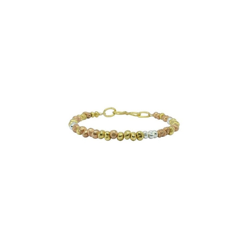 Nugget Three Colour Gold Bracelet