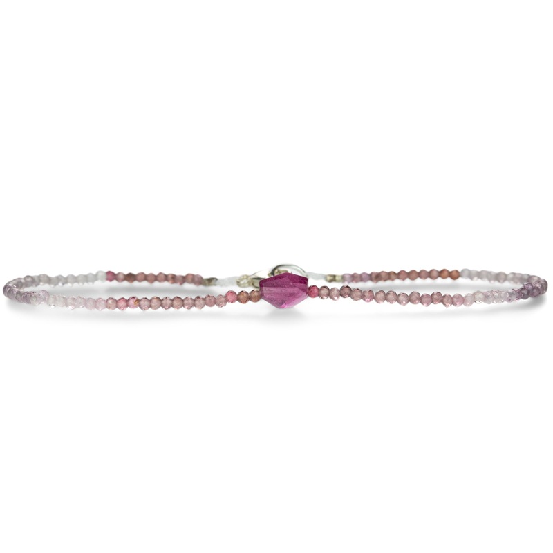 Red Spinel and Tourmaline Bead Bracelet