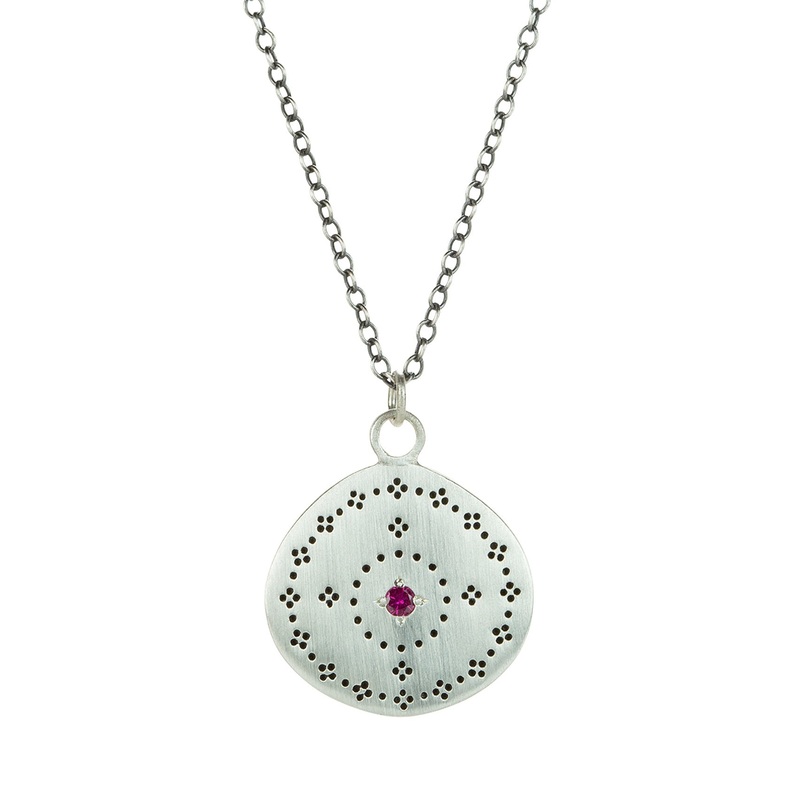 Ruby Nostalgia Pendant Necklace
