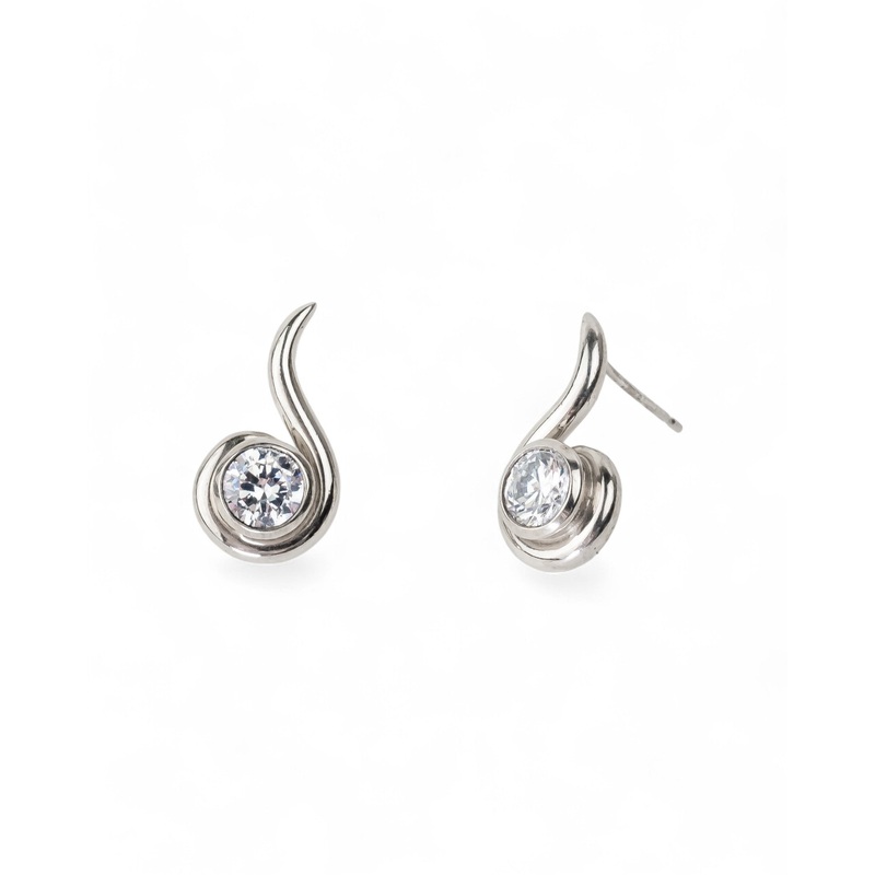 Spiky Spiral Diamond Drop Earrings (1ct)