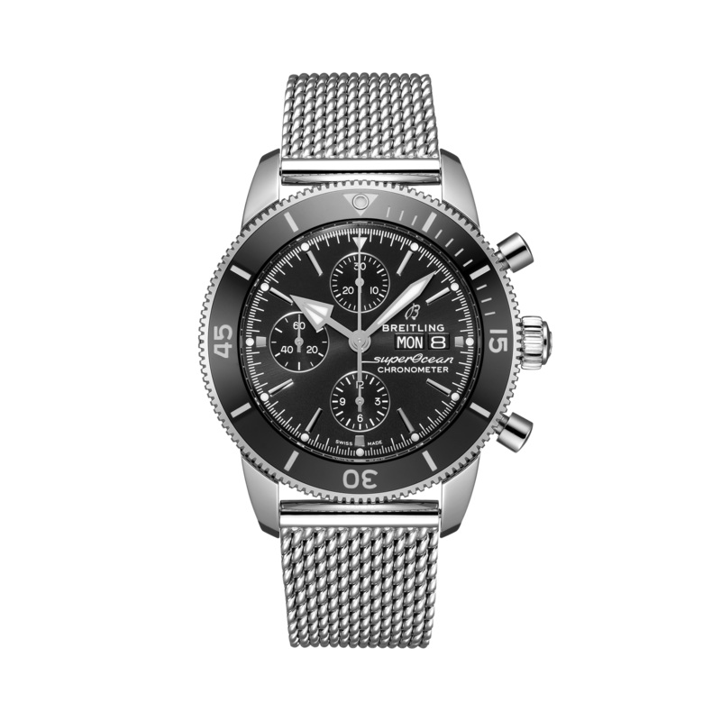 Superocean Heritage Chronograph 44- Stainless Steel/Black
