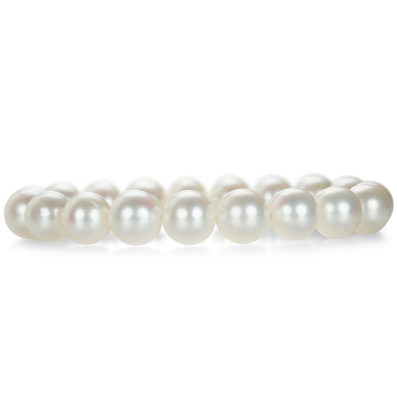 White Freshwater Pearl Stretch Bracelet