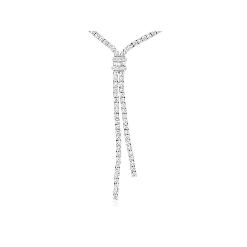 14K DIAMOND LARIAT NECKLACE