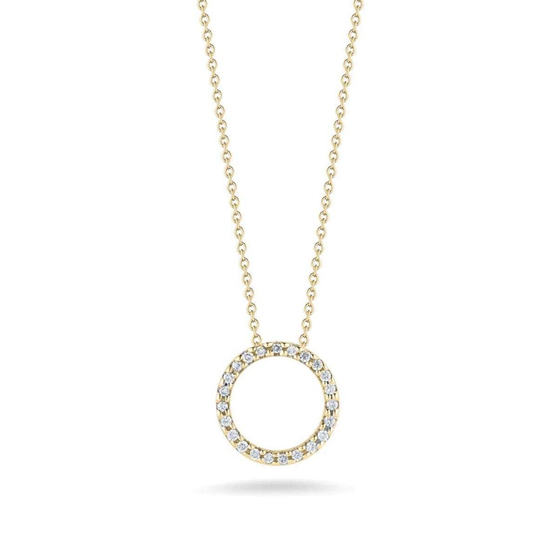 18kt Yellow Gold Tiny Treasures Circle Necklace