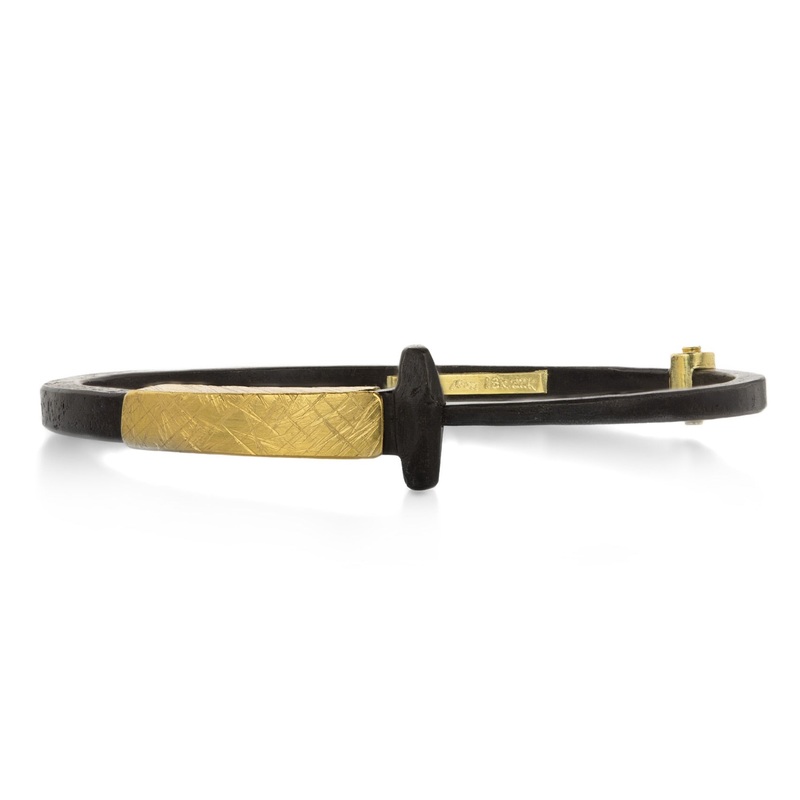 22k Yellow Gold Large Collar Nail Bracelet