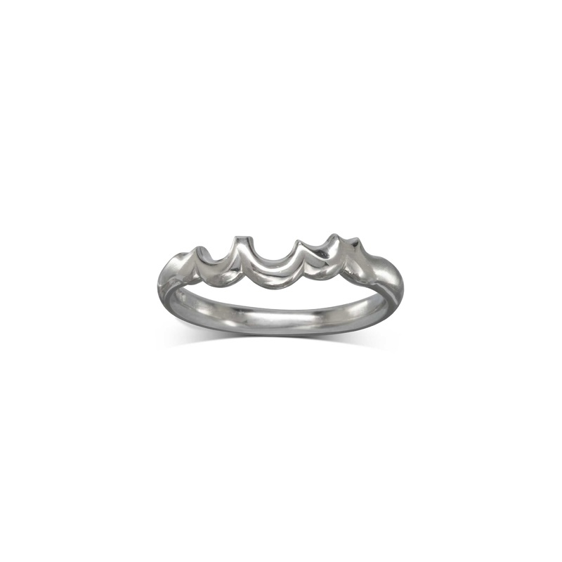 Bubbles Offset Eternity Ring Fitted Wedding Band