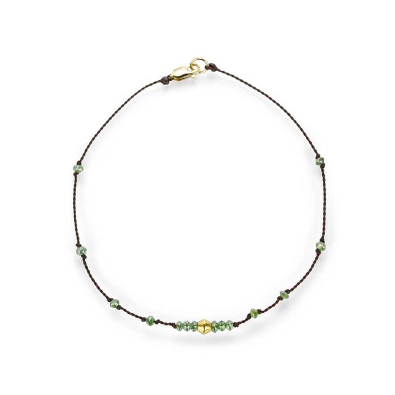 Green Diamond Beaded Bracelet