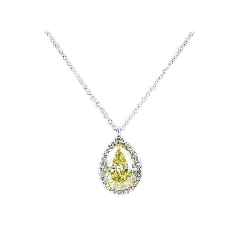YELLOW DIAMOND HALO PENDANT