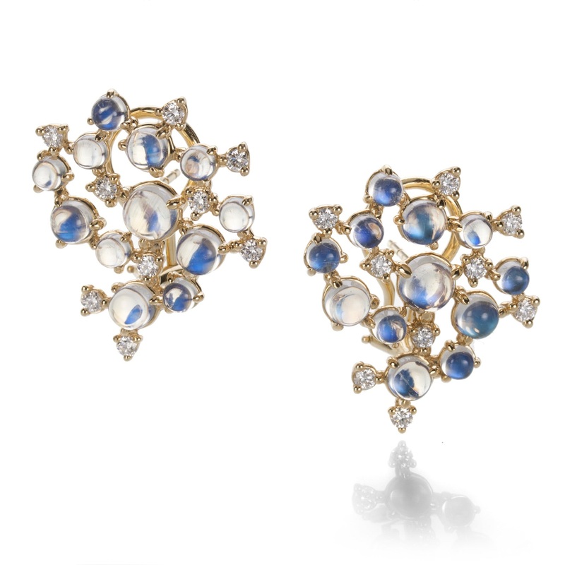 Large Bubble Cluster Post and Clip Earrings