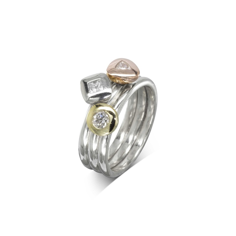 Pebble Stacking Ring Set